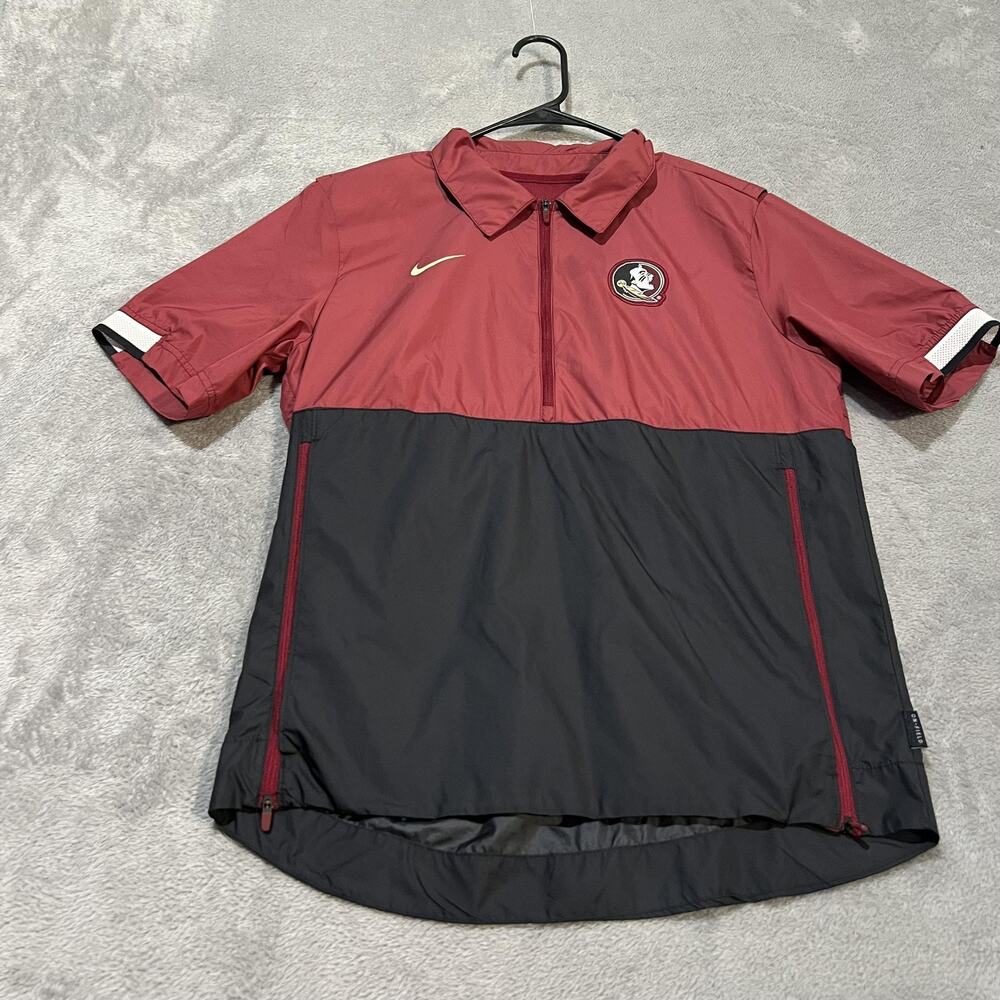 Florida State Seminoles Jacket Mens Small Garnet Black NCAA Football Nike Coach
